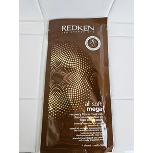 Redken All Soft Mega Hair Recovery Tissue Mask Cap 1 Sheet (Dry Hair Treatment)